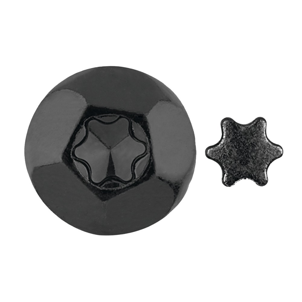ESTRINV N [CP] Tornillo inviolable. Huella TX. Estrella inviolable. Negra